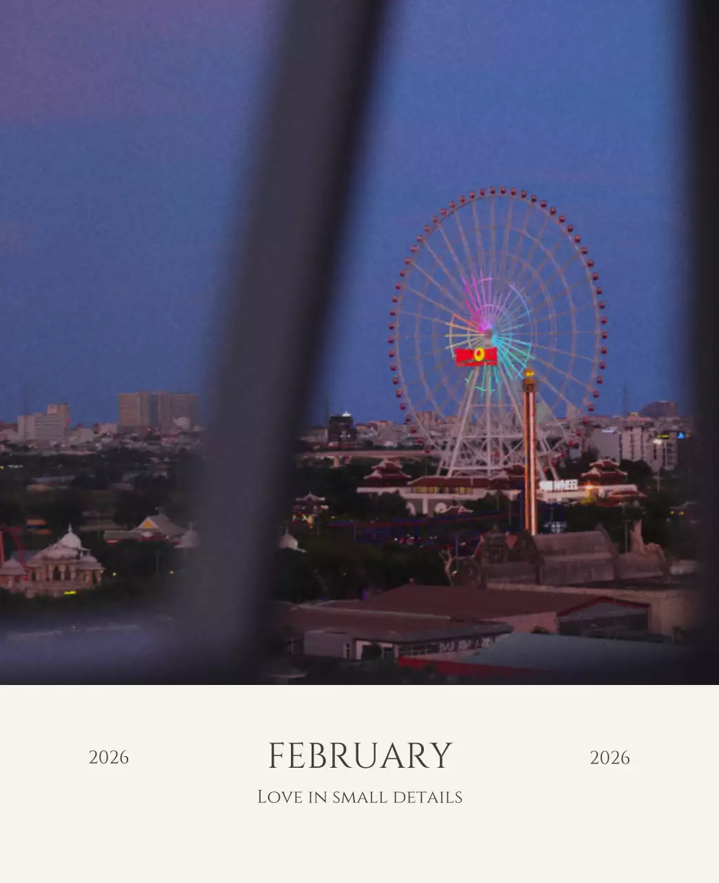 노랑 모던 풍경 엽서