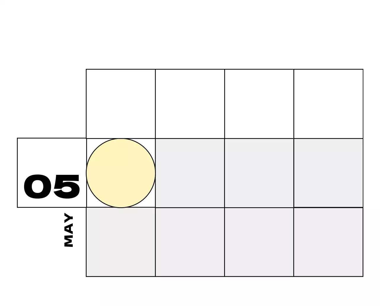 회색 모던 캘린더 다이어리