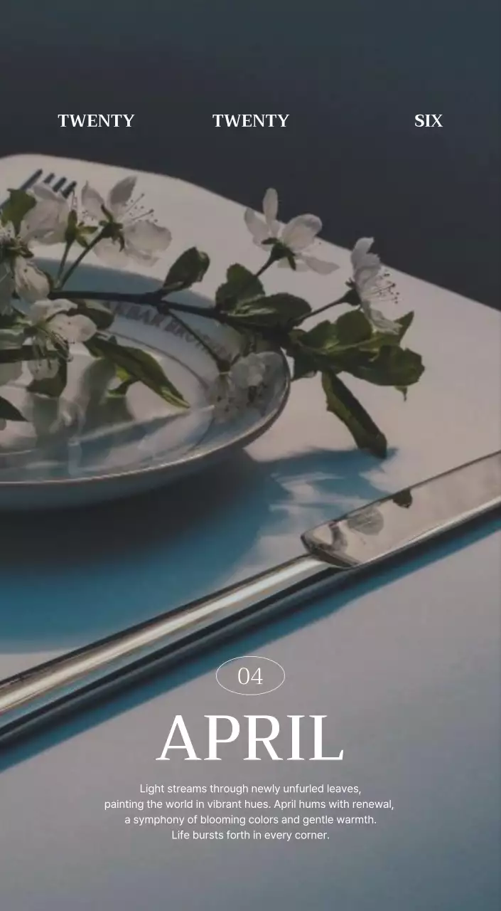 초록 자연 달력 캘린더