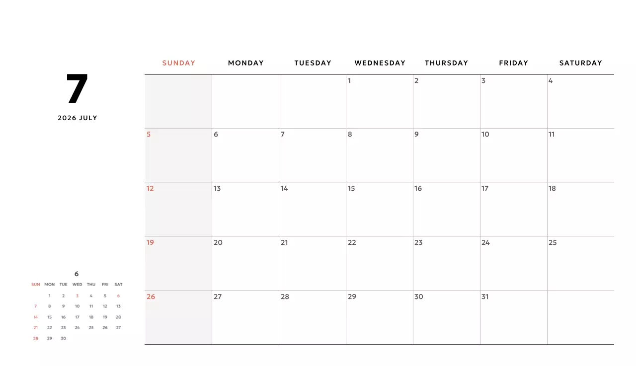 노랑 심플 데스크 캘린더 홍보