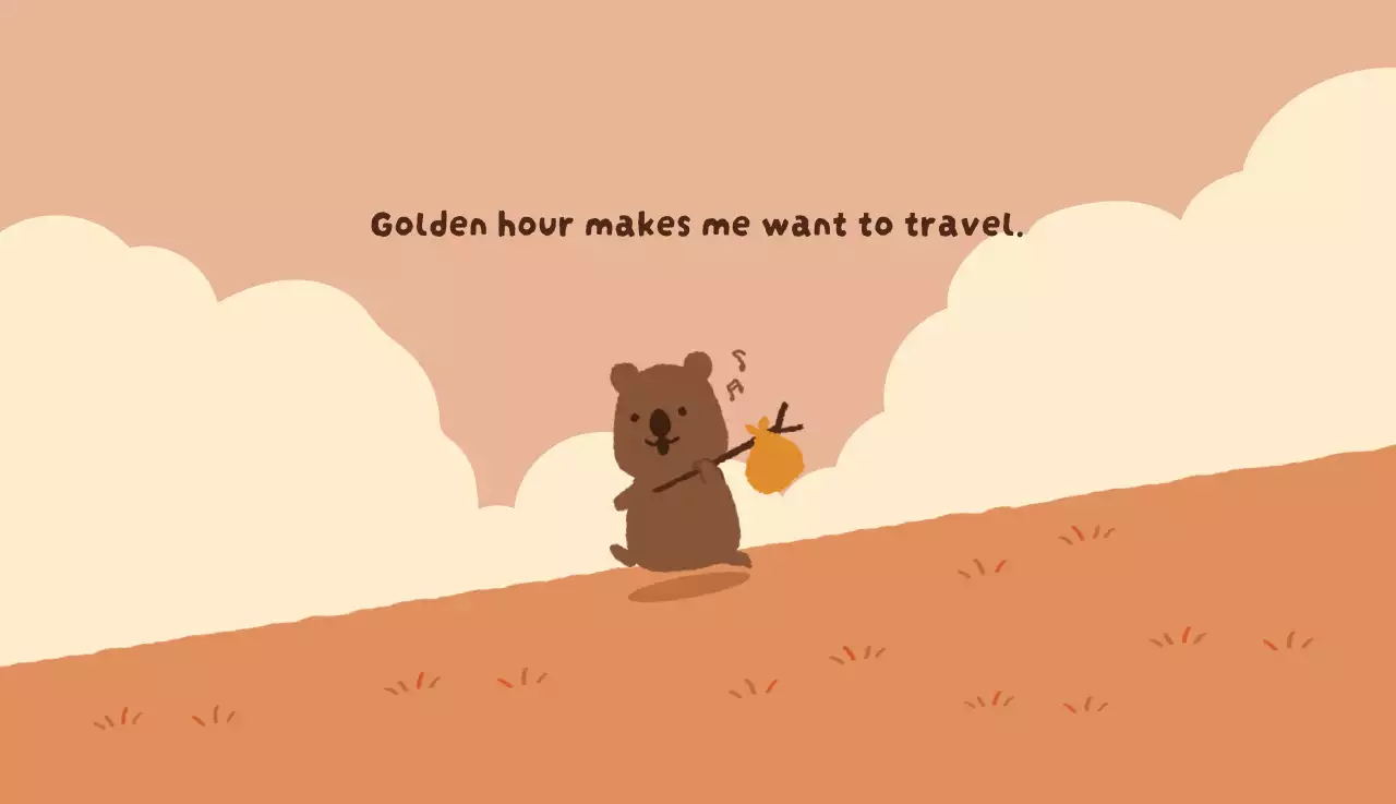 갈색 아기자기한 달력 캘린더