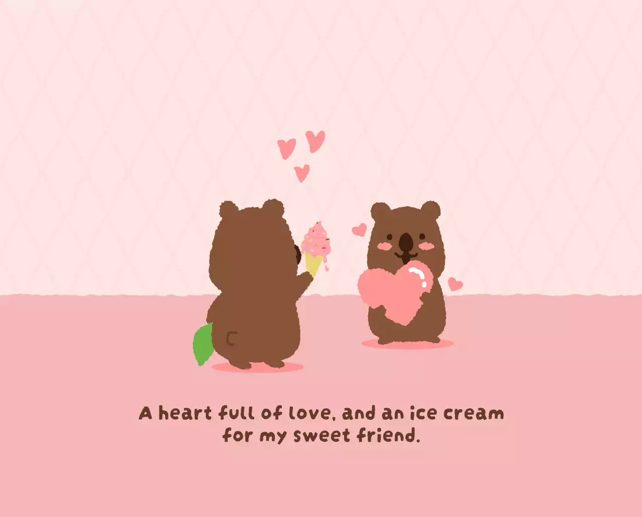 갈색 아기자기한 달력 캘린더