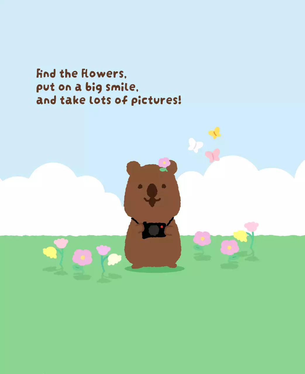 갈색 아기자기한 달력 캘린더