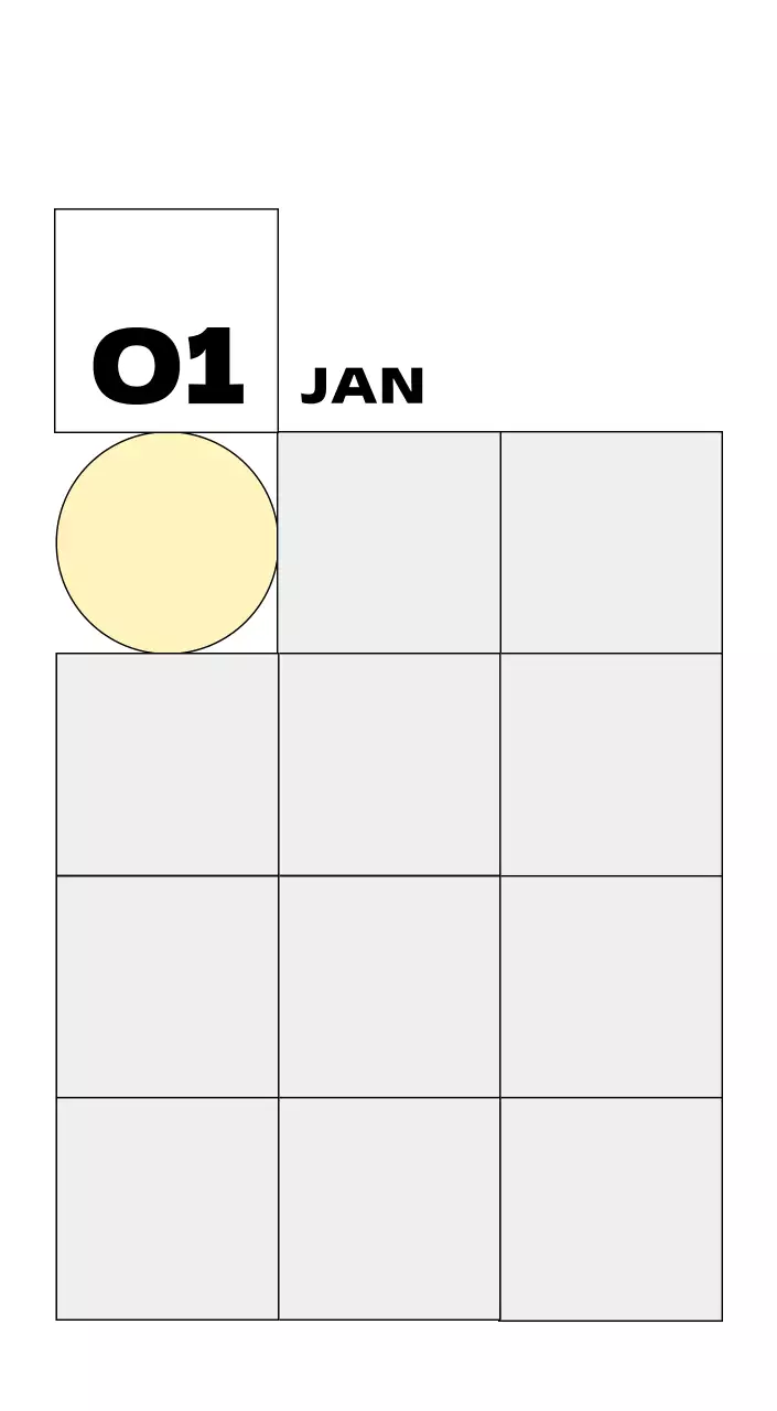 베이지 심플 캘린더 다이어리