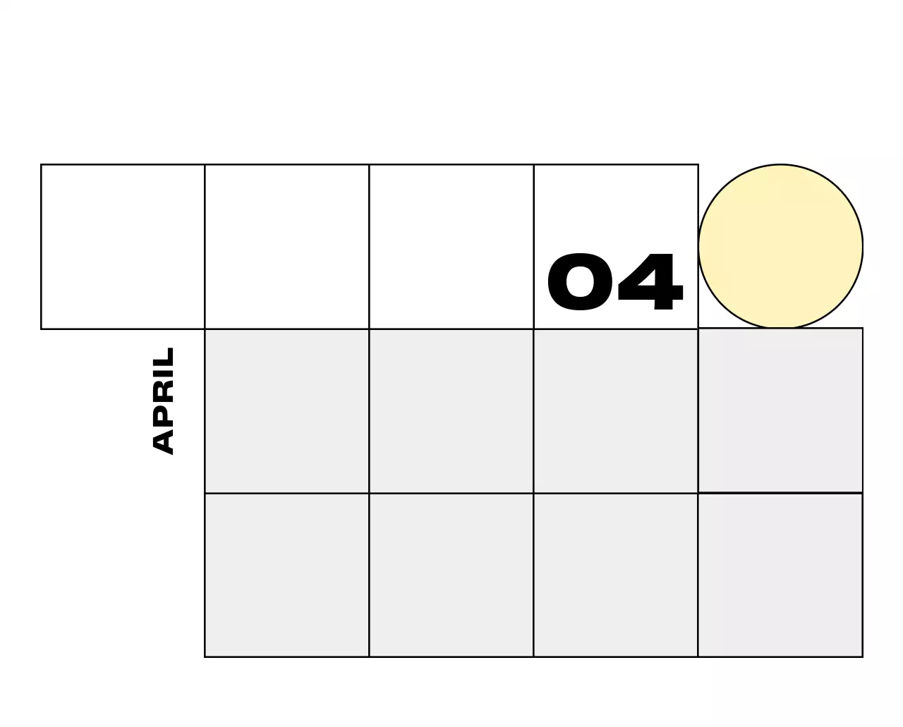 회색 모던 캘린더 다이어리