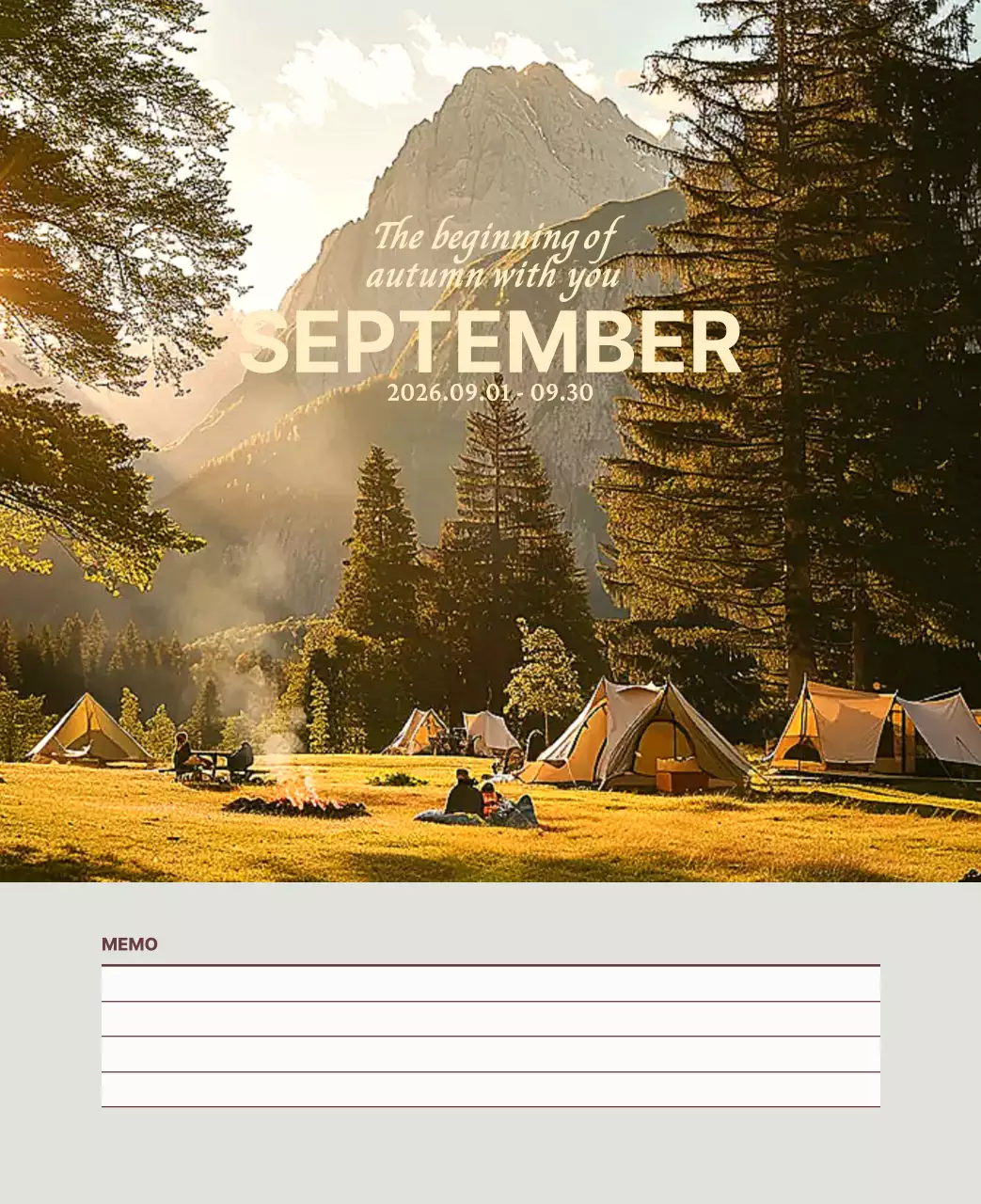 하늘색 모던 캘린더 달력