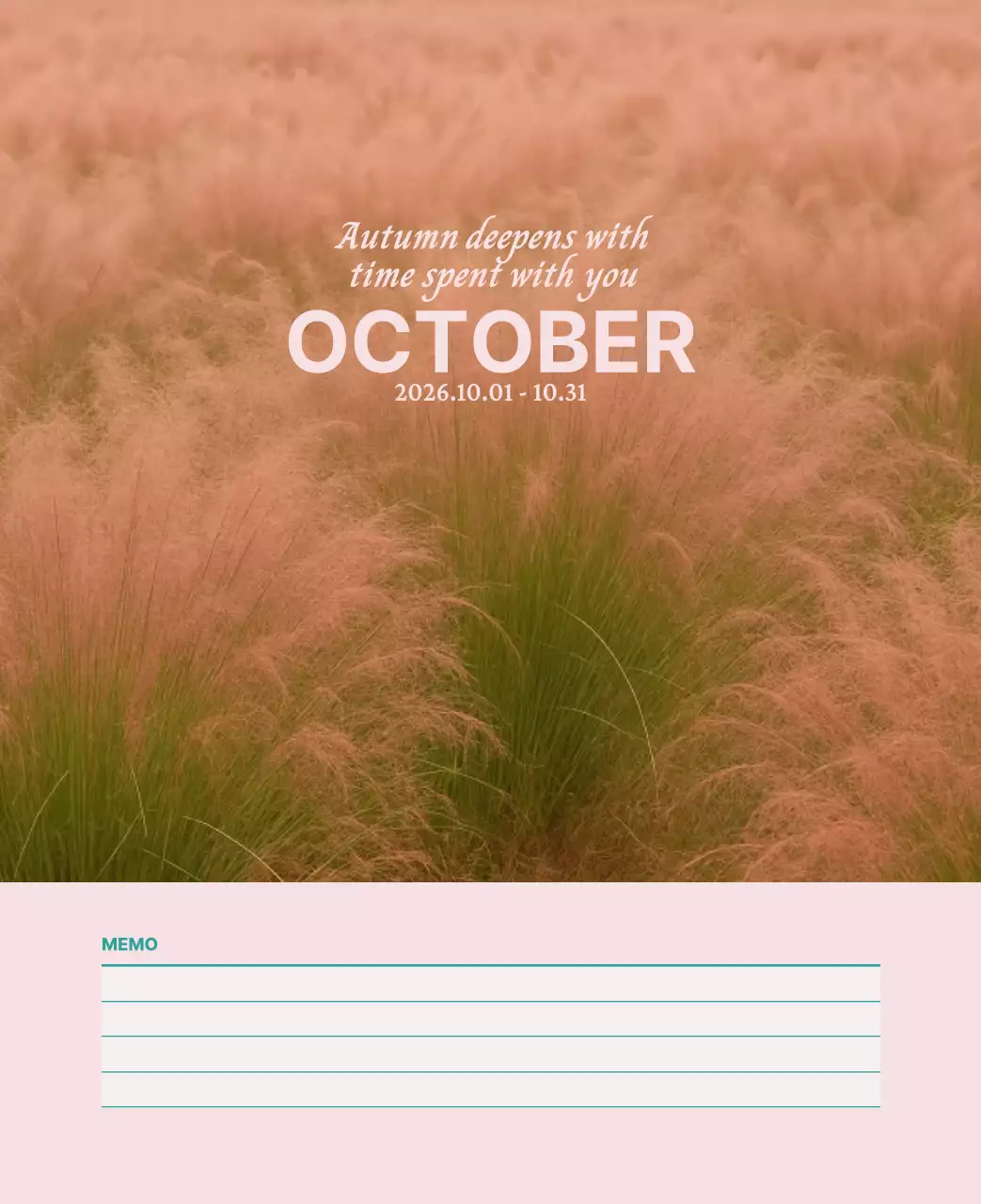 하늘색 모던 캘린더 달력