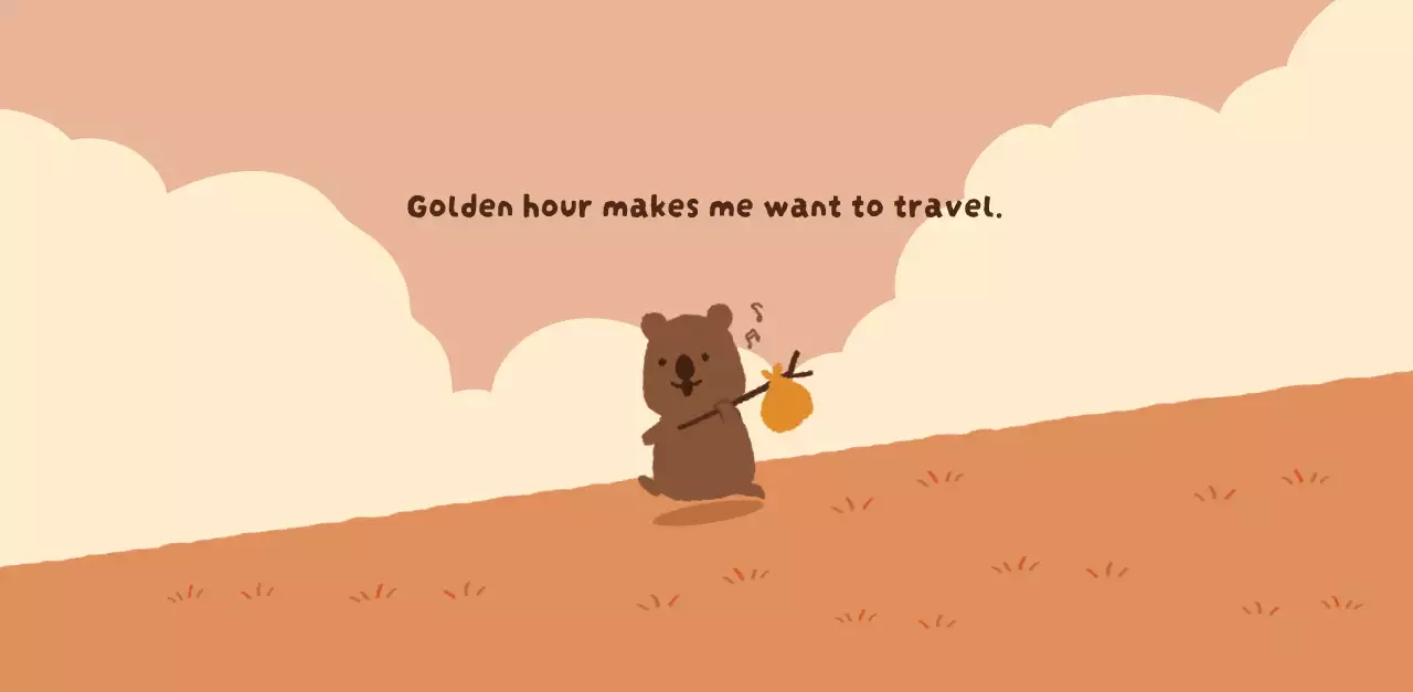 갈색 아기자기한 달력 캘린더