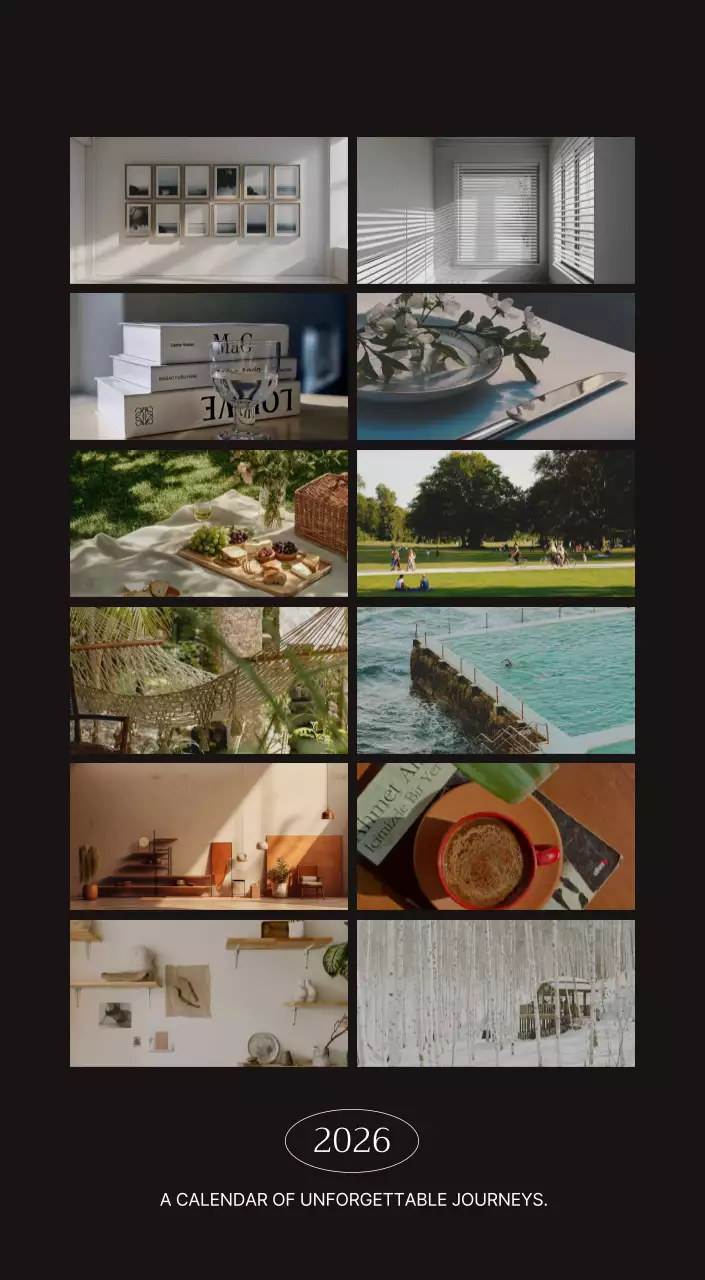 초록 자연 달력 캘린더