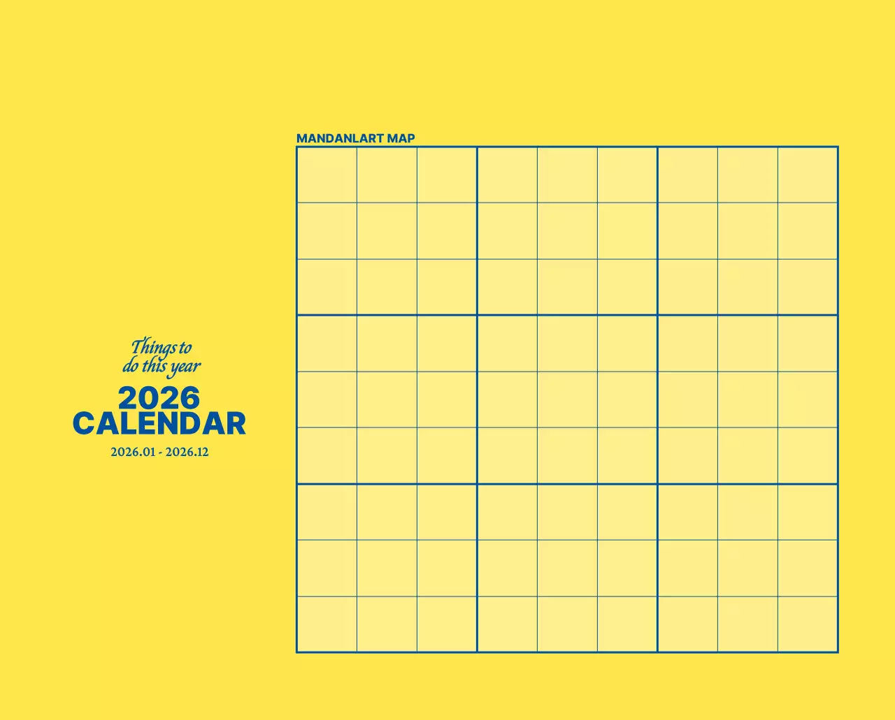 하늘색 모던 캘린더 광고