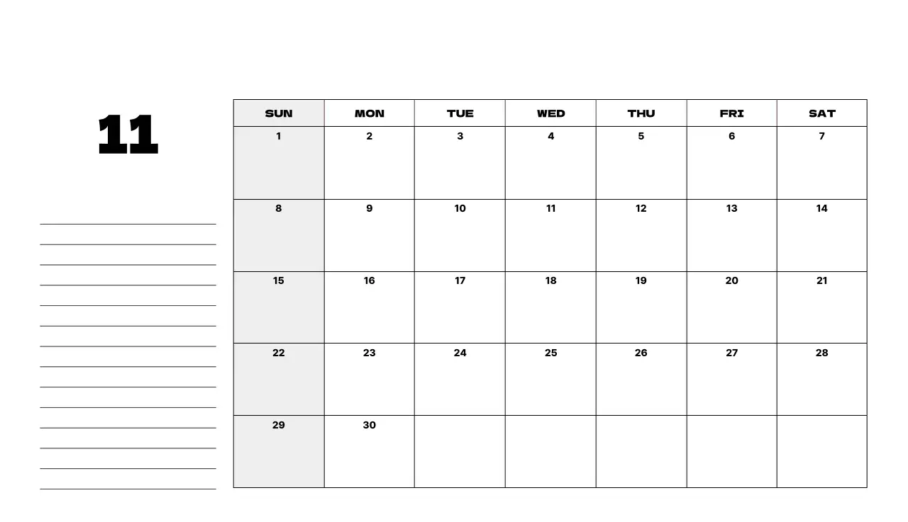 베이지 모던 캘린더 달력