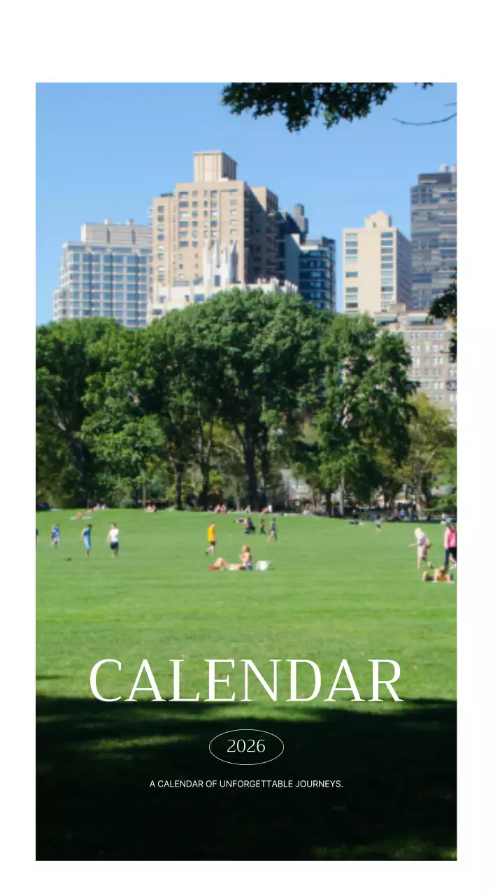 초록 자연 달력 캘린더