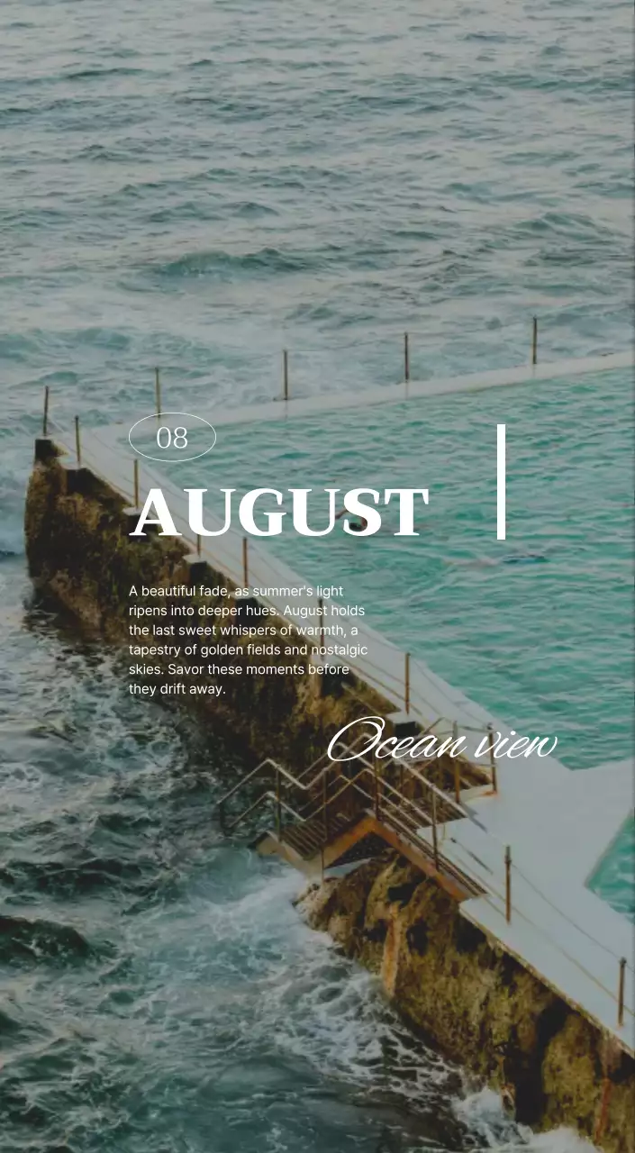 초록 자연 달력 캘린더