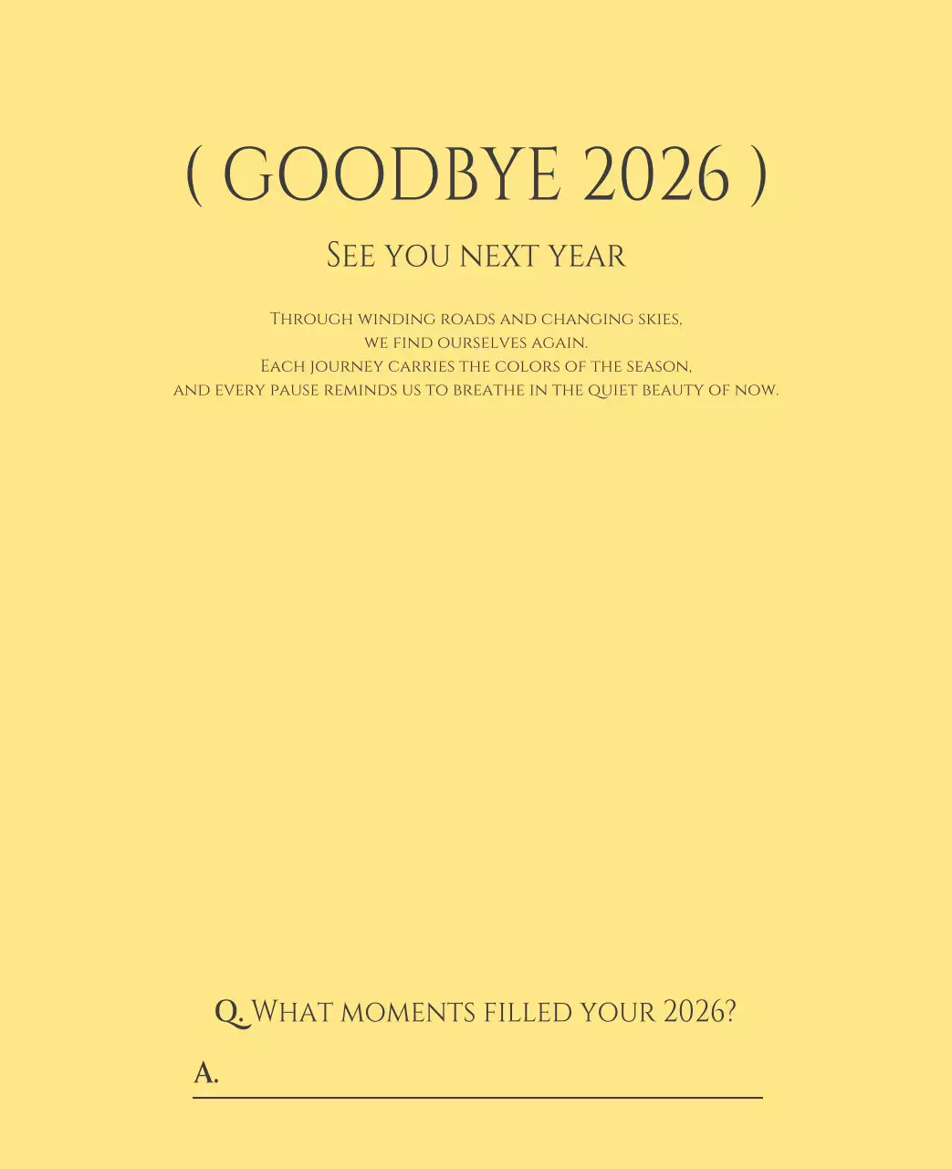 노랑 모던 풍경 엽서