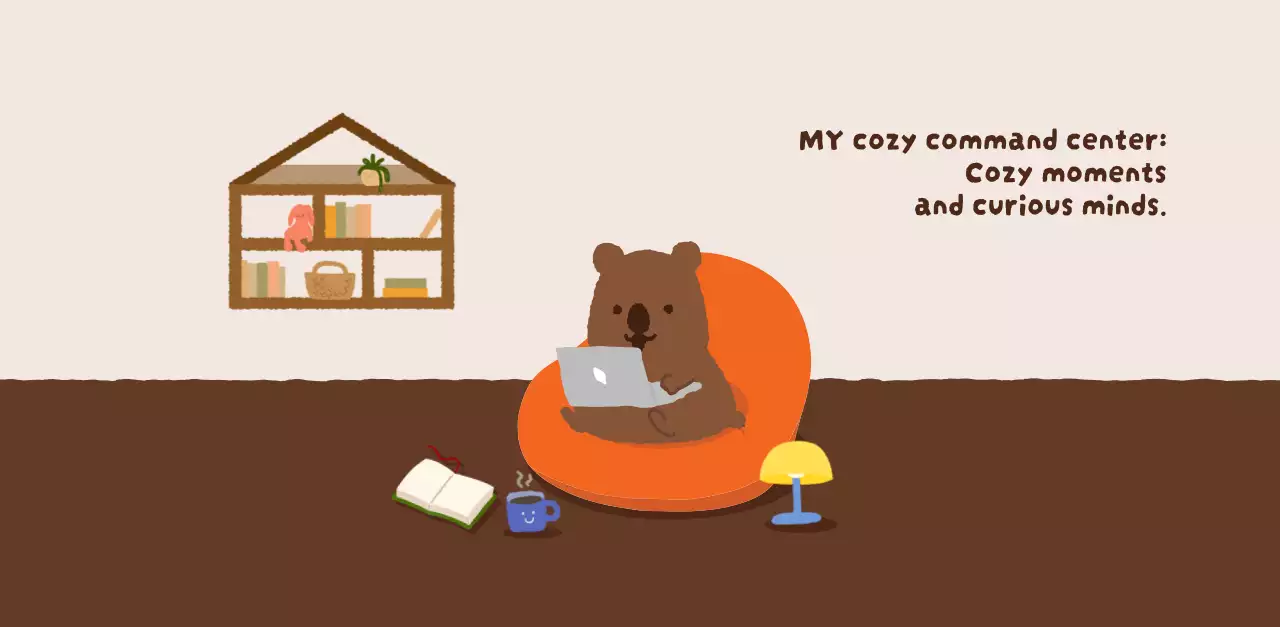 갈색 아기자기한 달력 캘린더