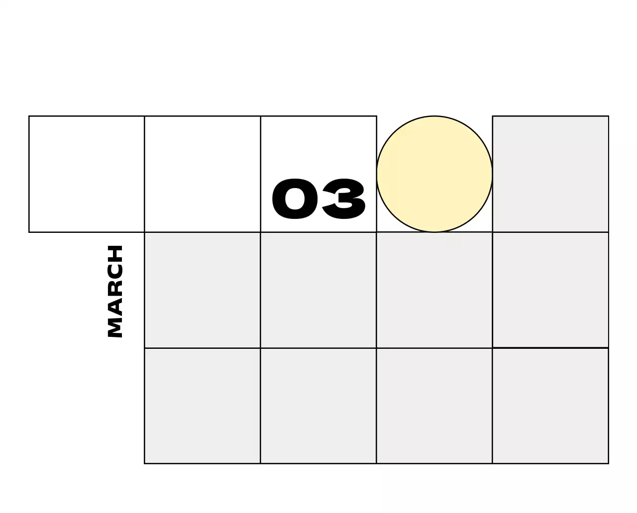 회색 모던 캘린더 다이어리