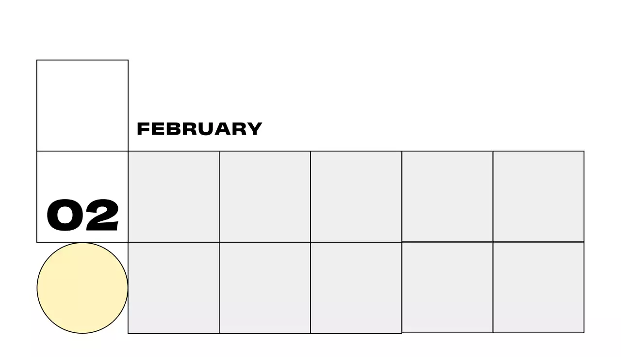 베이지 모던 캘린더 달력