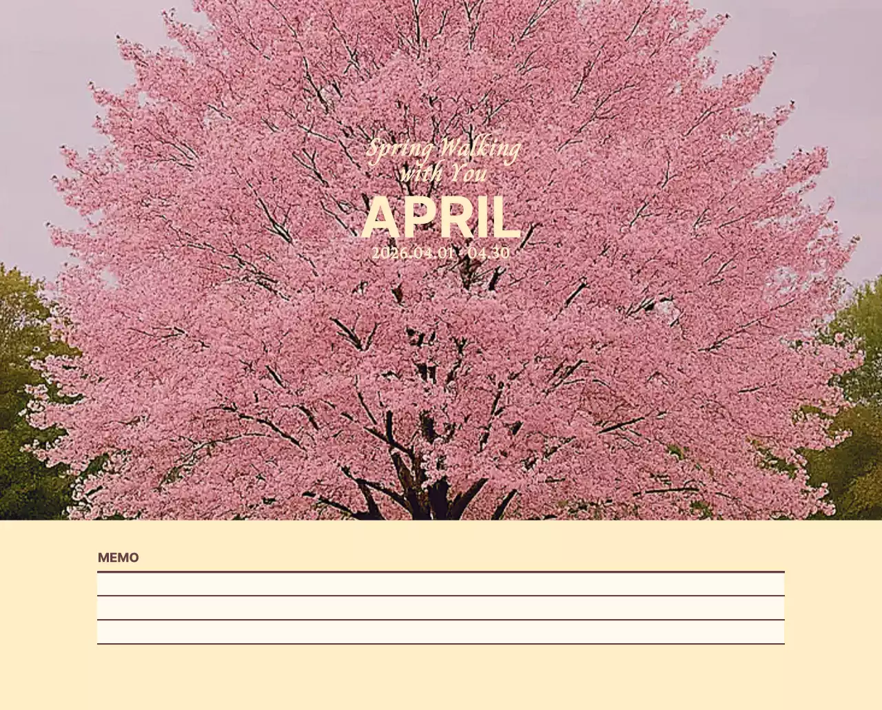 하늘색 모던 캘린더 광고