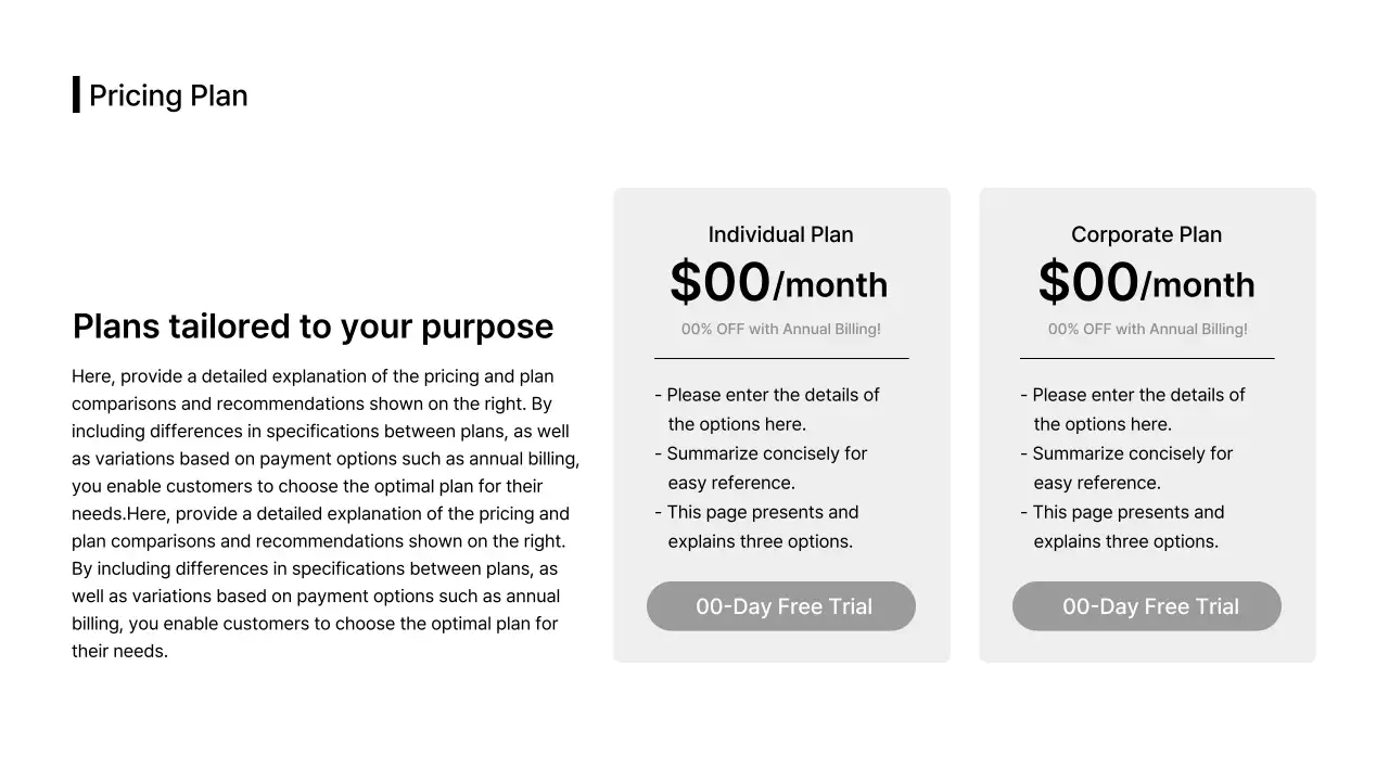 Business Layout Text Comparison English