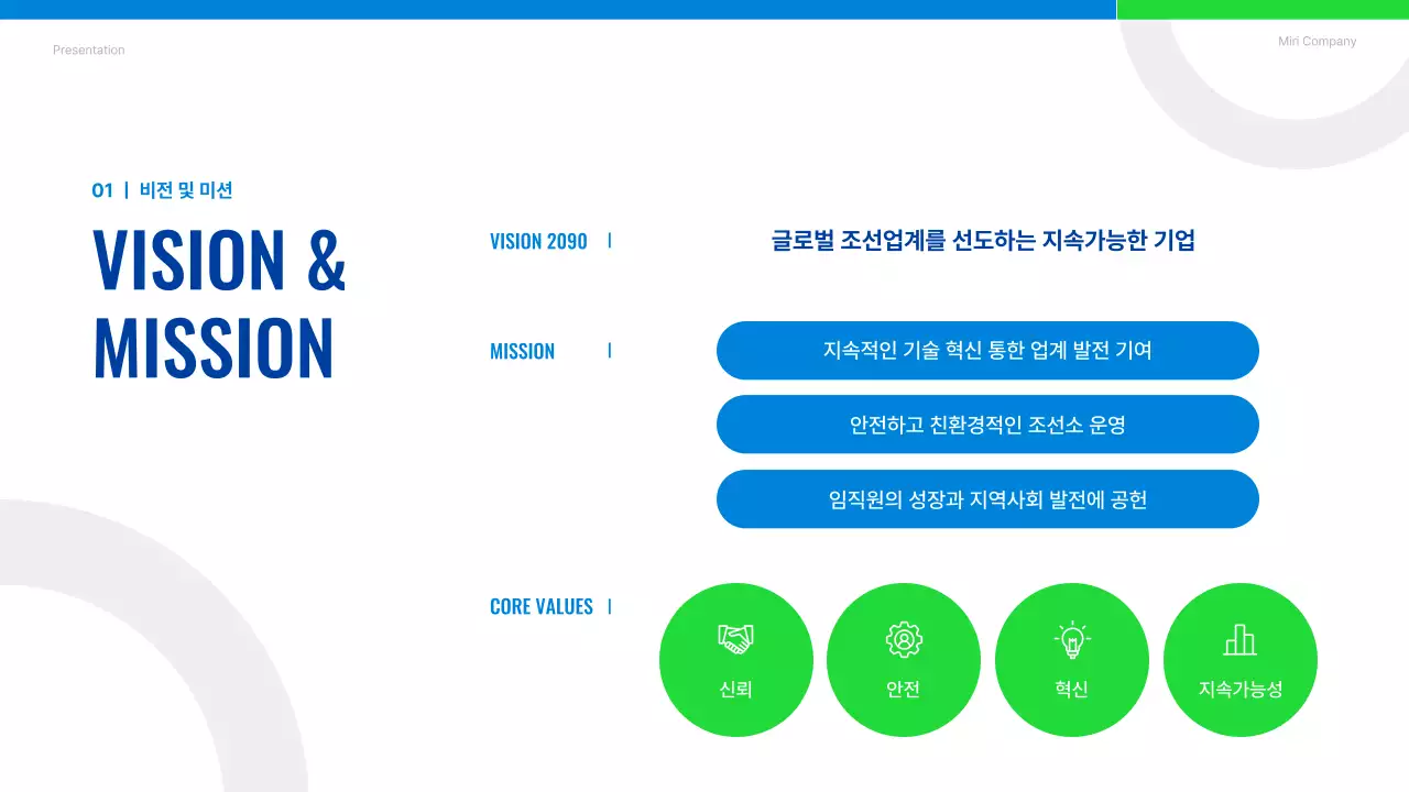 파랑 모던 해운 회사소개서