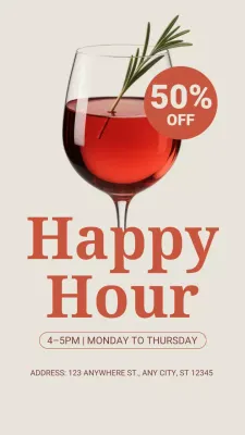 Red Elegant Wine Promotion Instagram Post