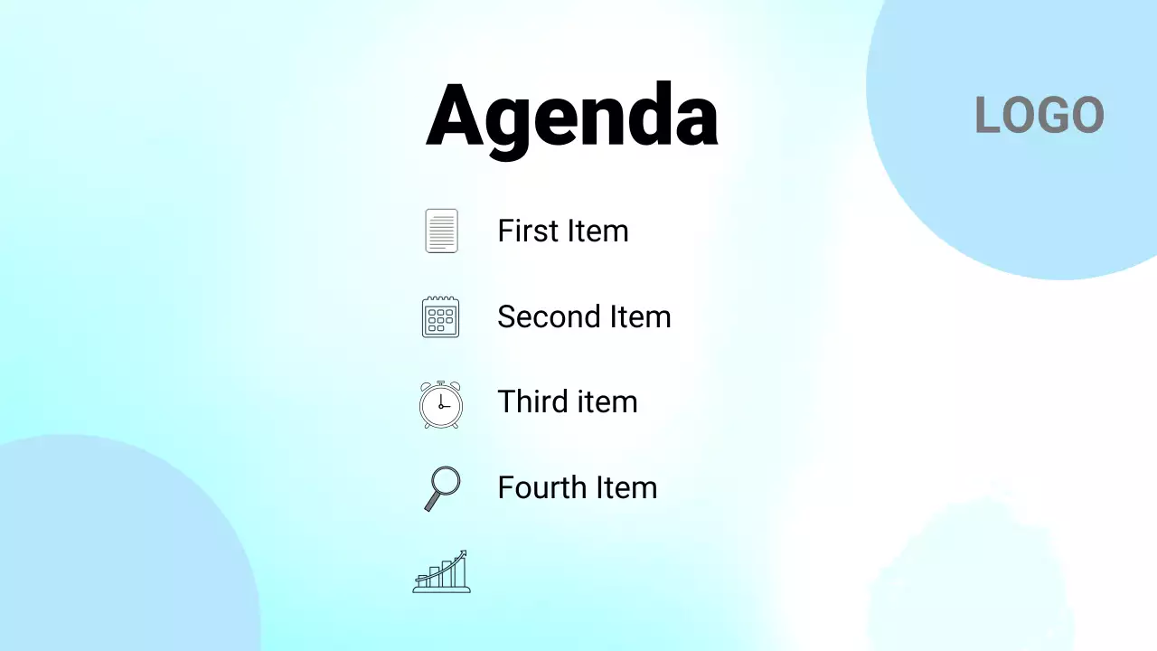 Blue minimal presentation document