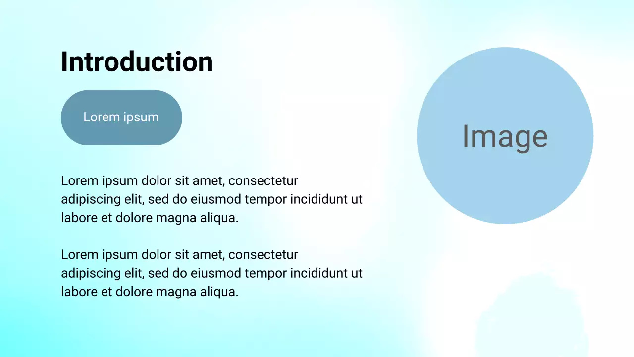 Blue minimal presentation document