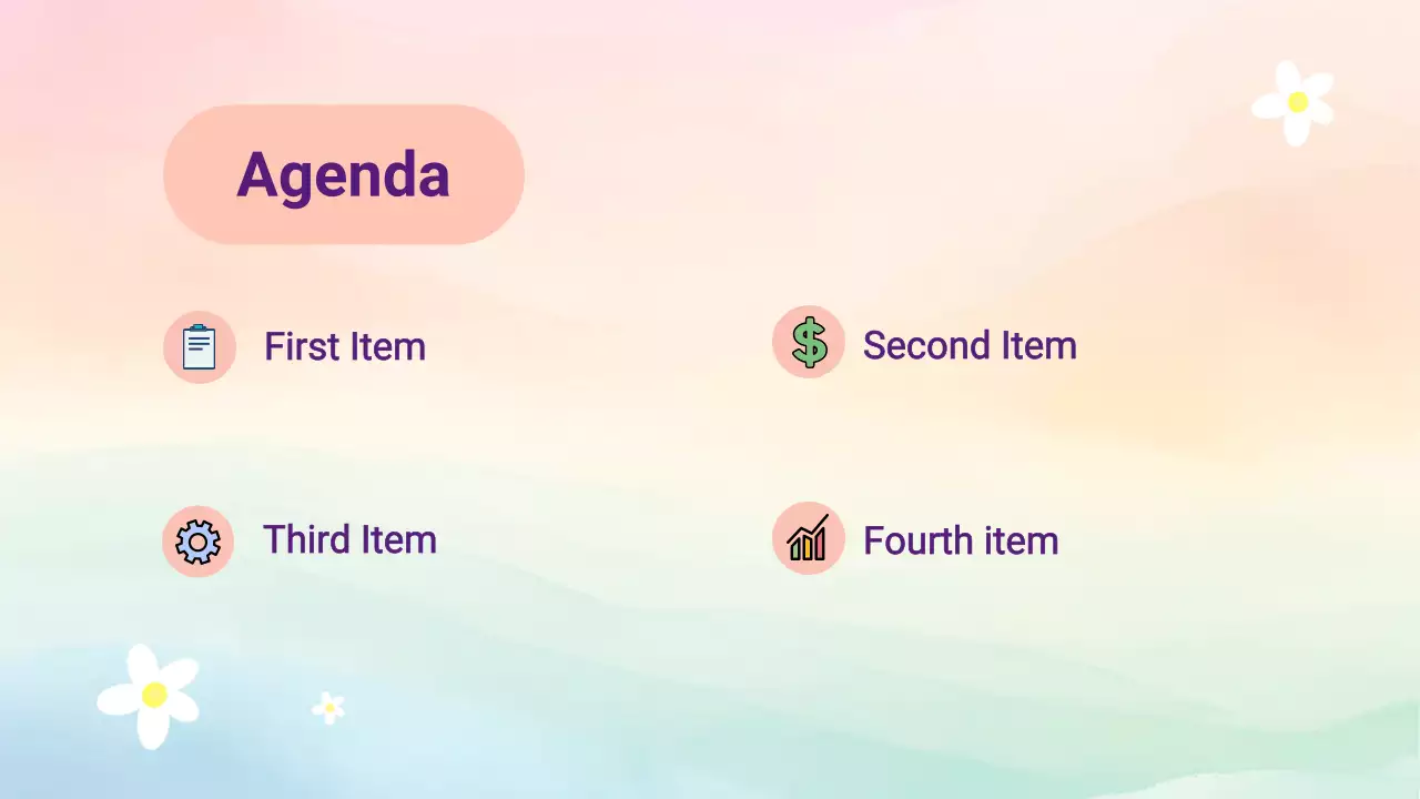 Rainbow playful presentation layout