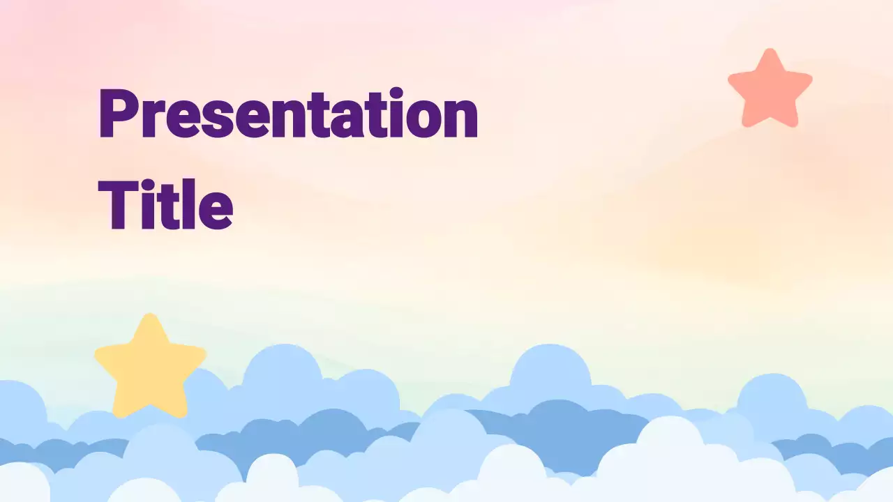 Rainbow playful presentation layout