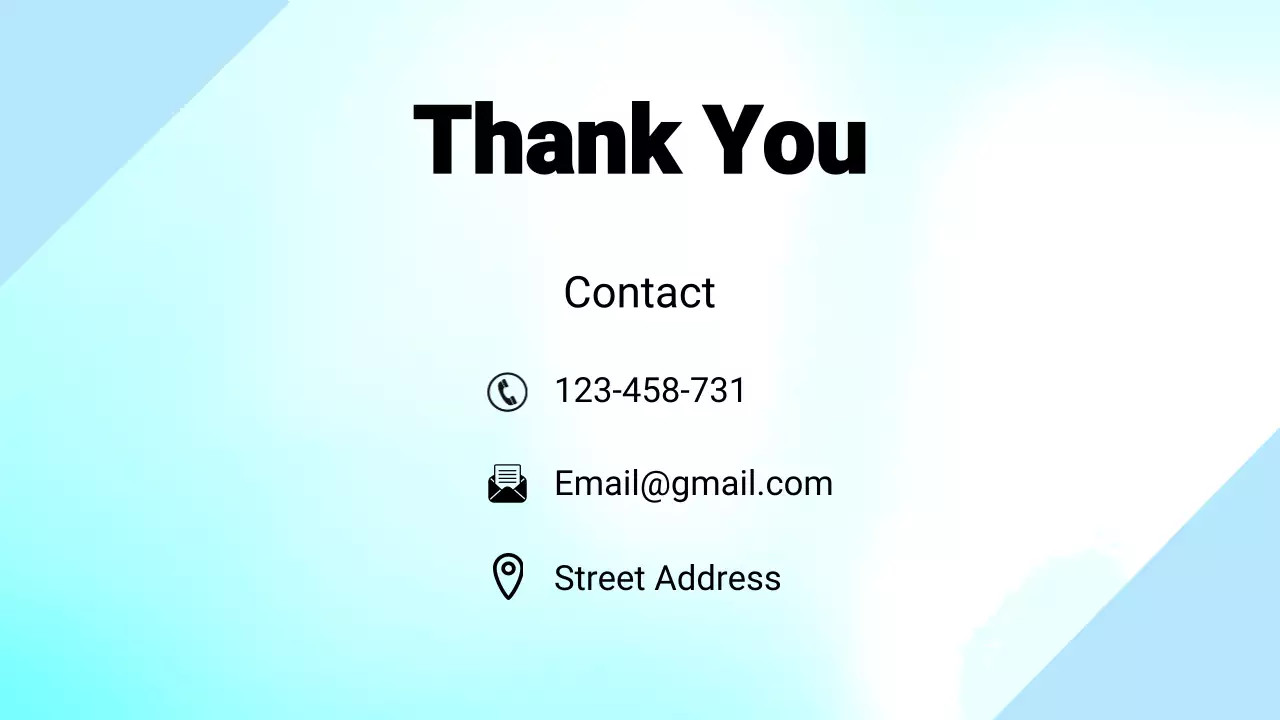 Blue minimal presentation document