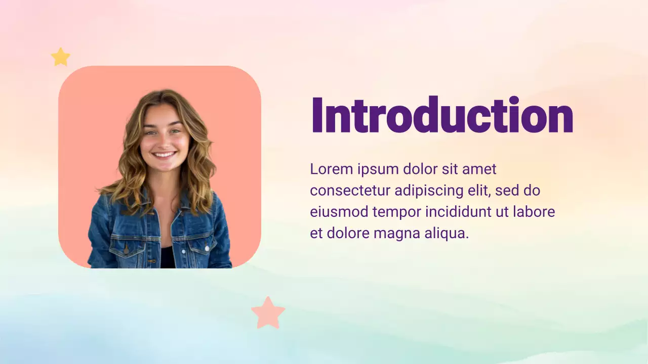 Rainbow playful presentation layout