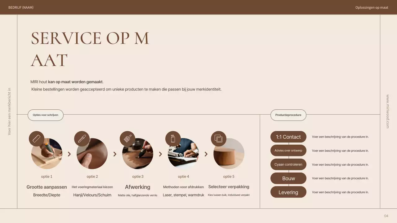 Introductie van beige moderne houtproducten