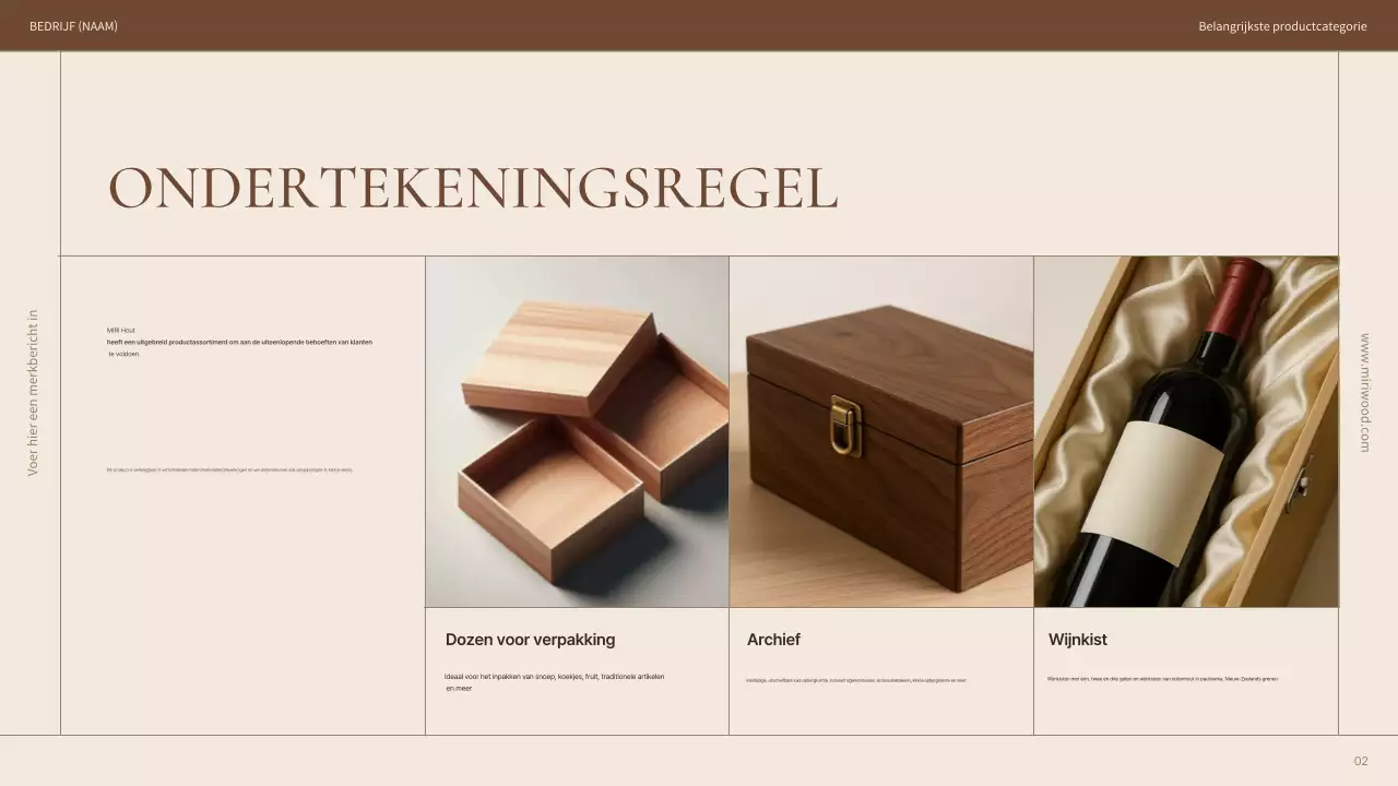 Introductie van beige moderne houtproducten