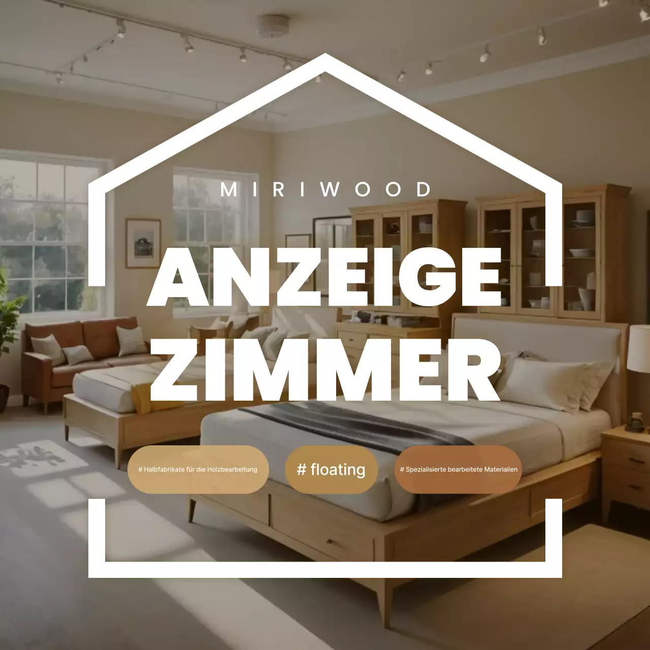 Ausstellung moderner beige Möbel