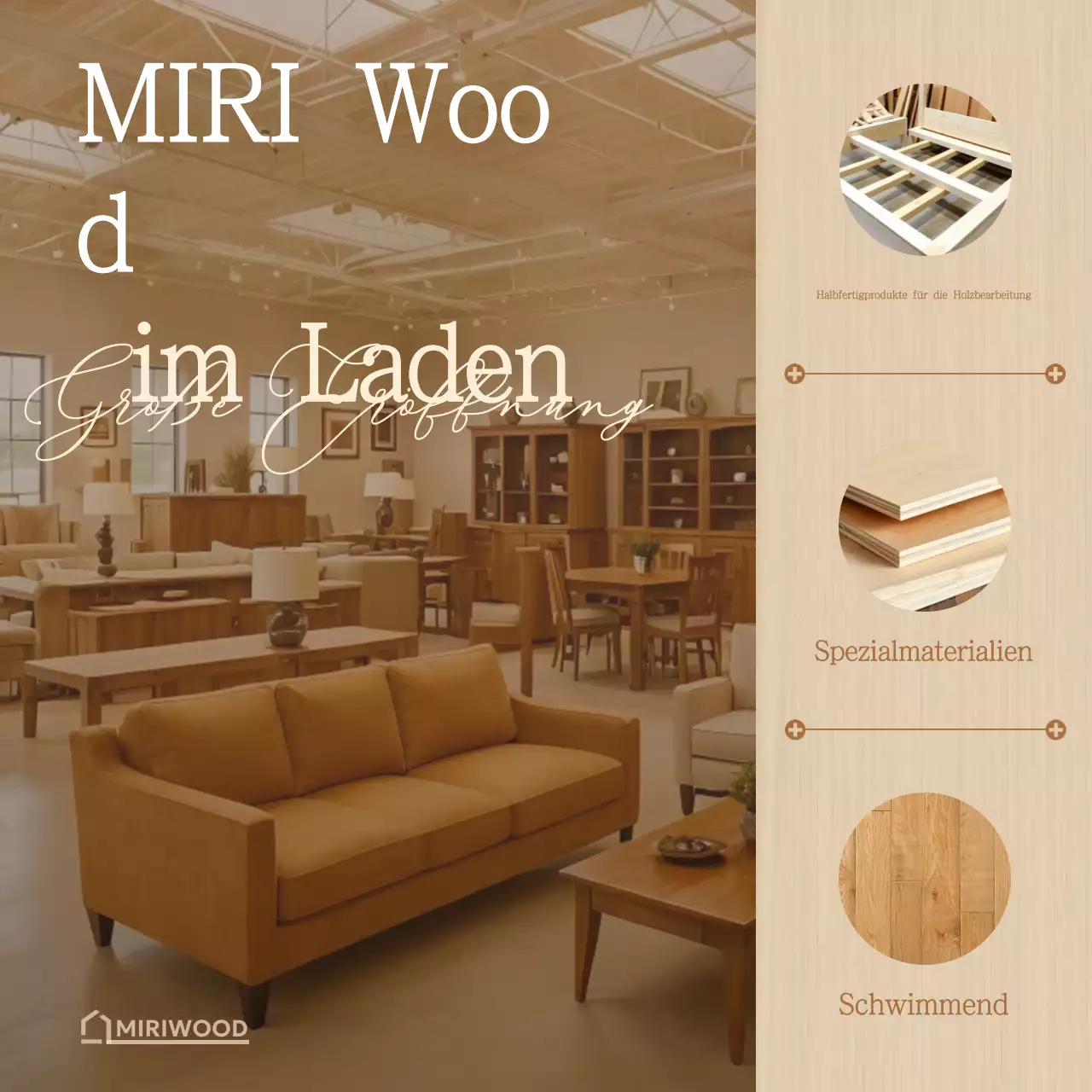 Beige Moderne Möbel Offen