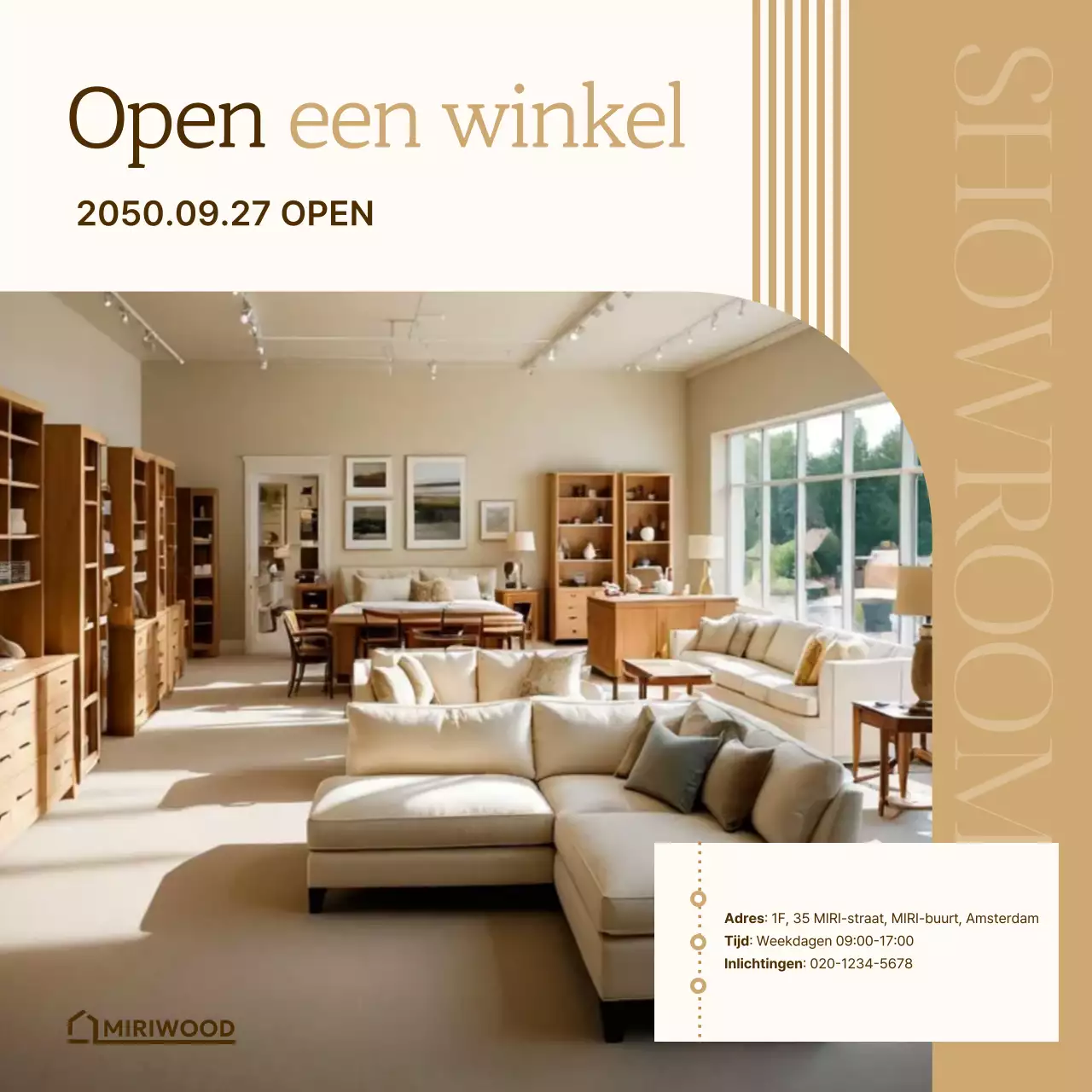 Openingsevenement Beige Modern Showroom