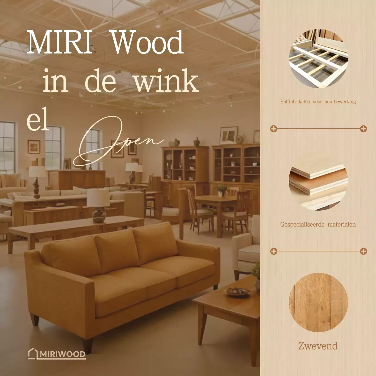 Beige moderne meubels open