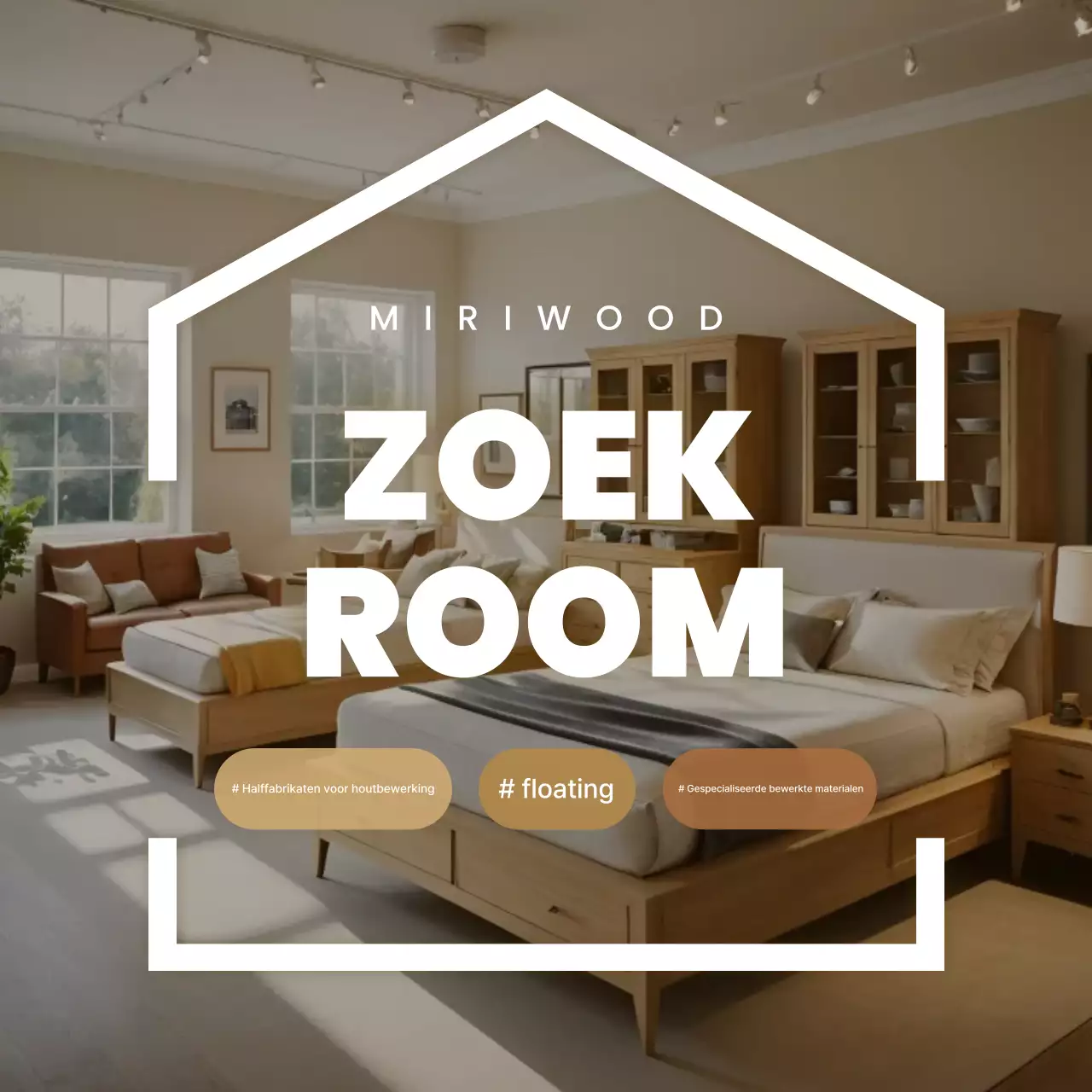 Beige Modern Meubel Tentoonstelling