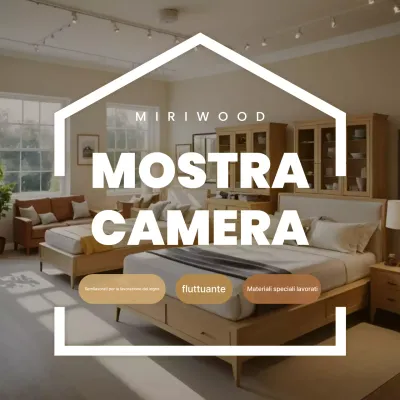 Mostra di mobili moderni beige