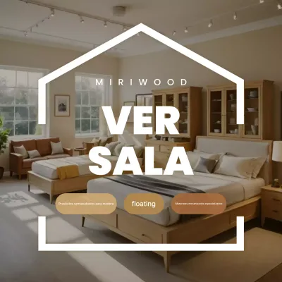 Exposición de muebles modernos beige