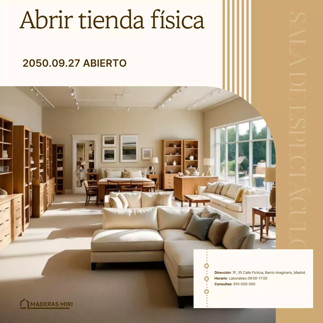 Evento de inauguración de la sala de exposición Beige Modern