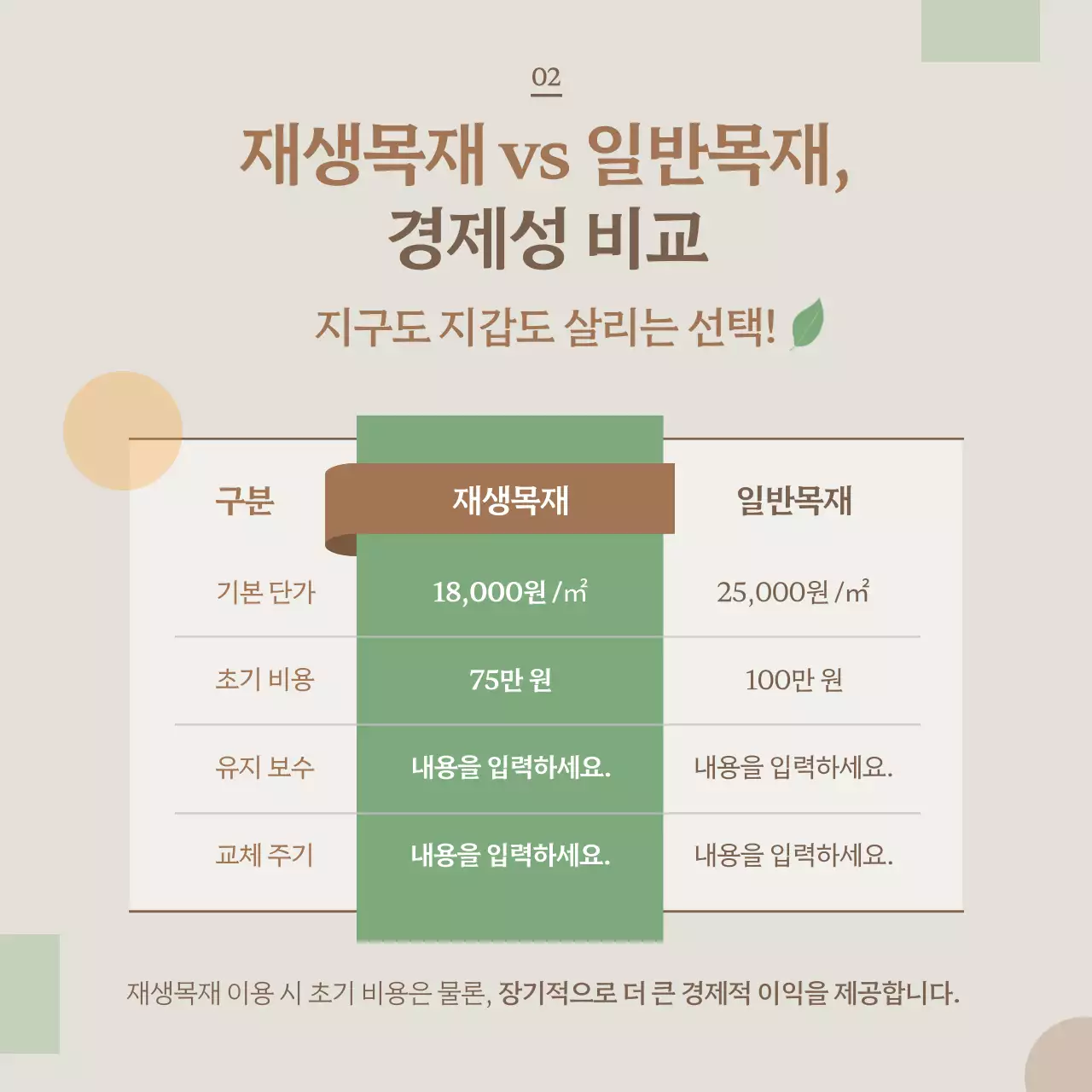 베이지 심플 환경 보호 캠페인