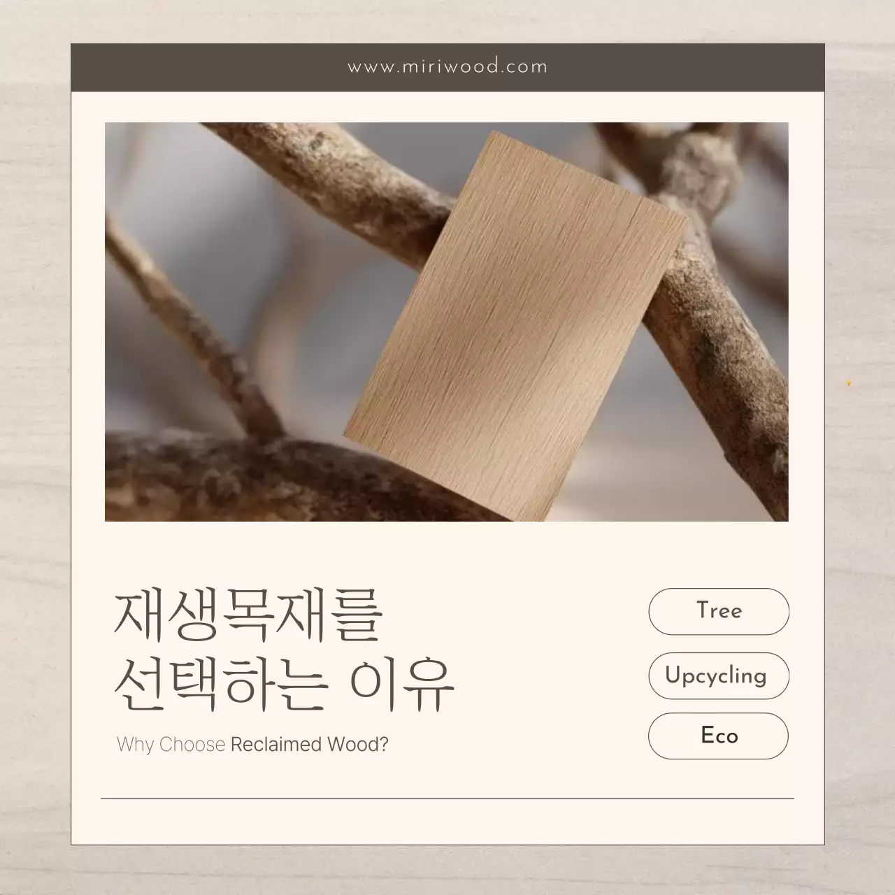 베이지 미니멀 환경 포스터