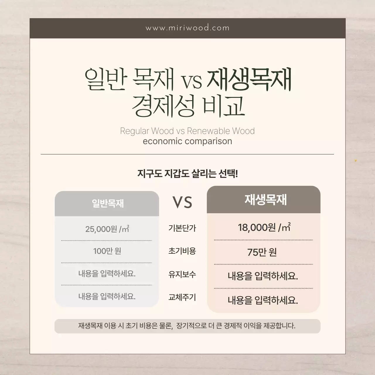 베이지 미니멀 환경 포스터