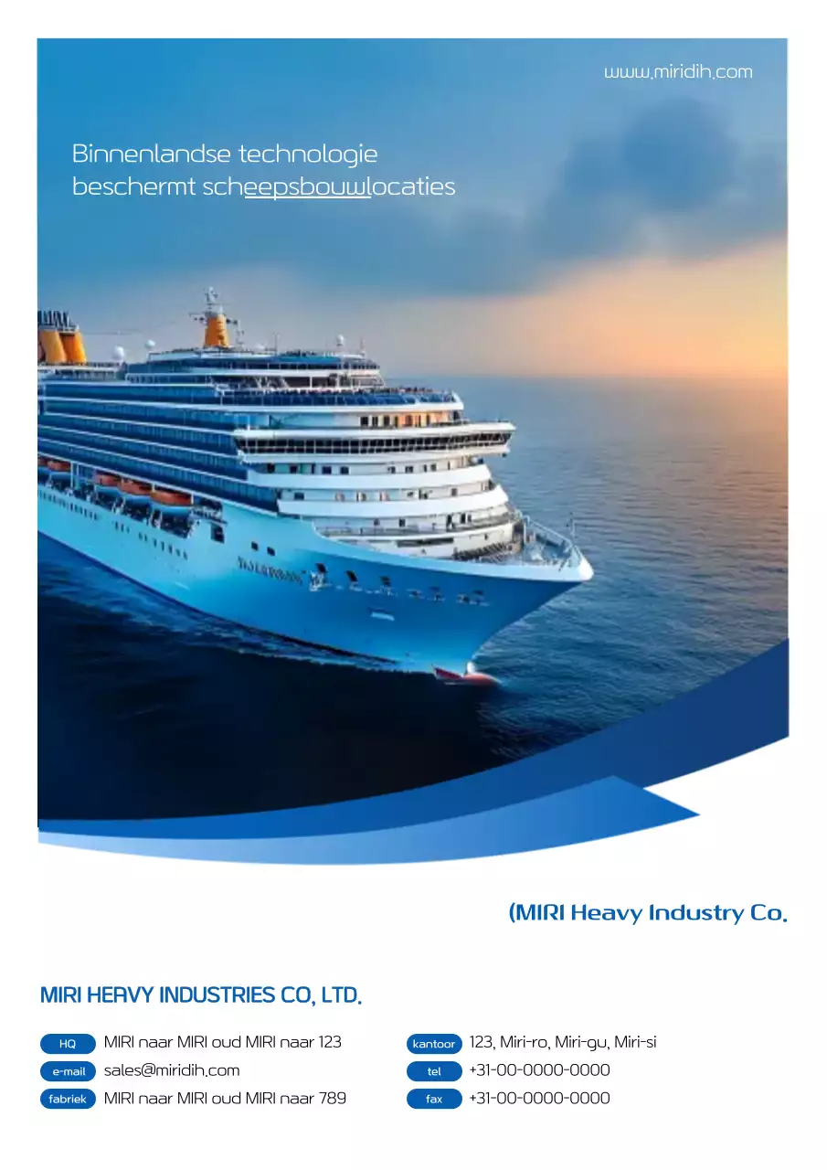 Blauwe Moderne Scheepsbouw Promotie