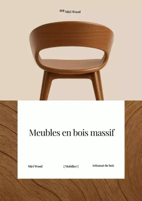 Publicité pour des meubles modernes beiges