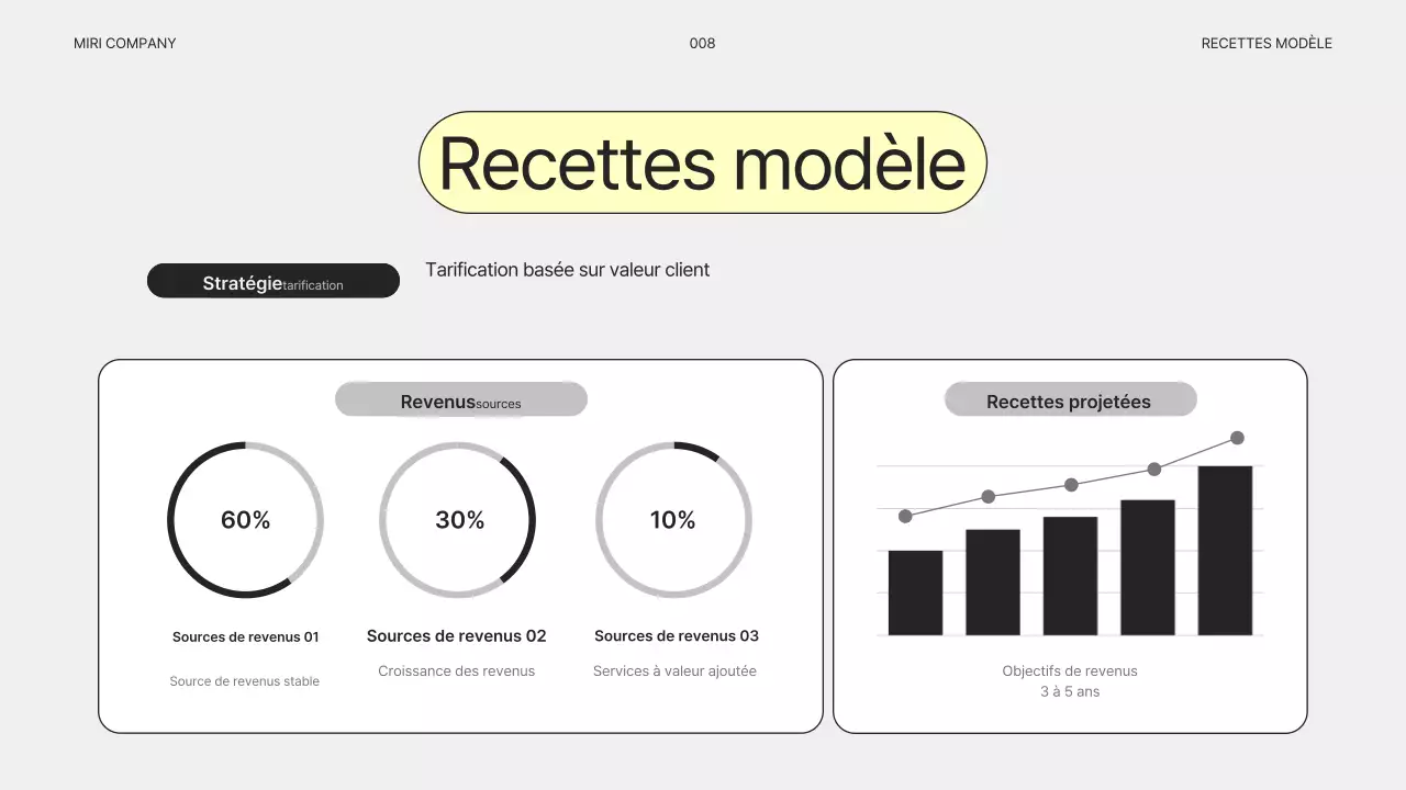 Plan d'affaires gris simple