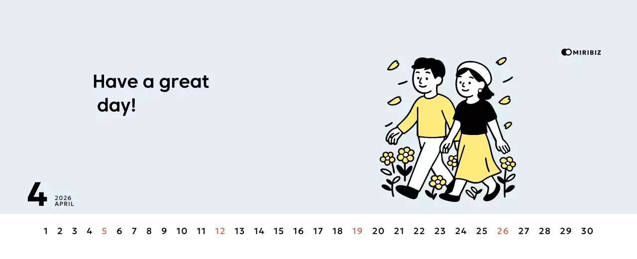 Yellow Simple Calendar Promotion
