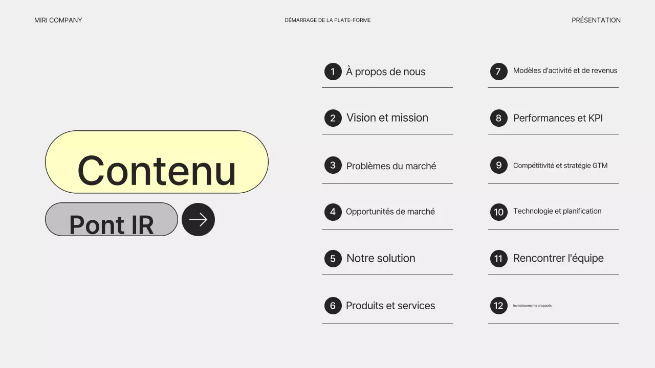 Plan d'affaires gris simple