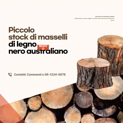 Pubblicità in legno di base beige